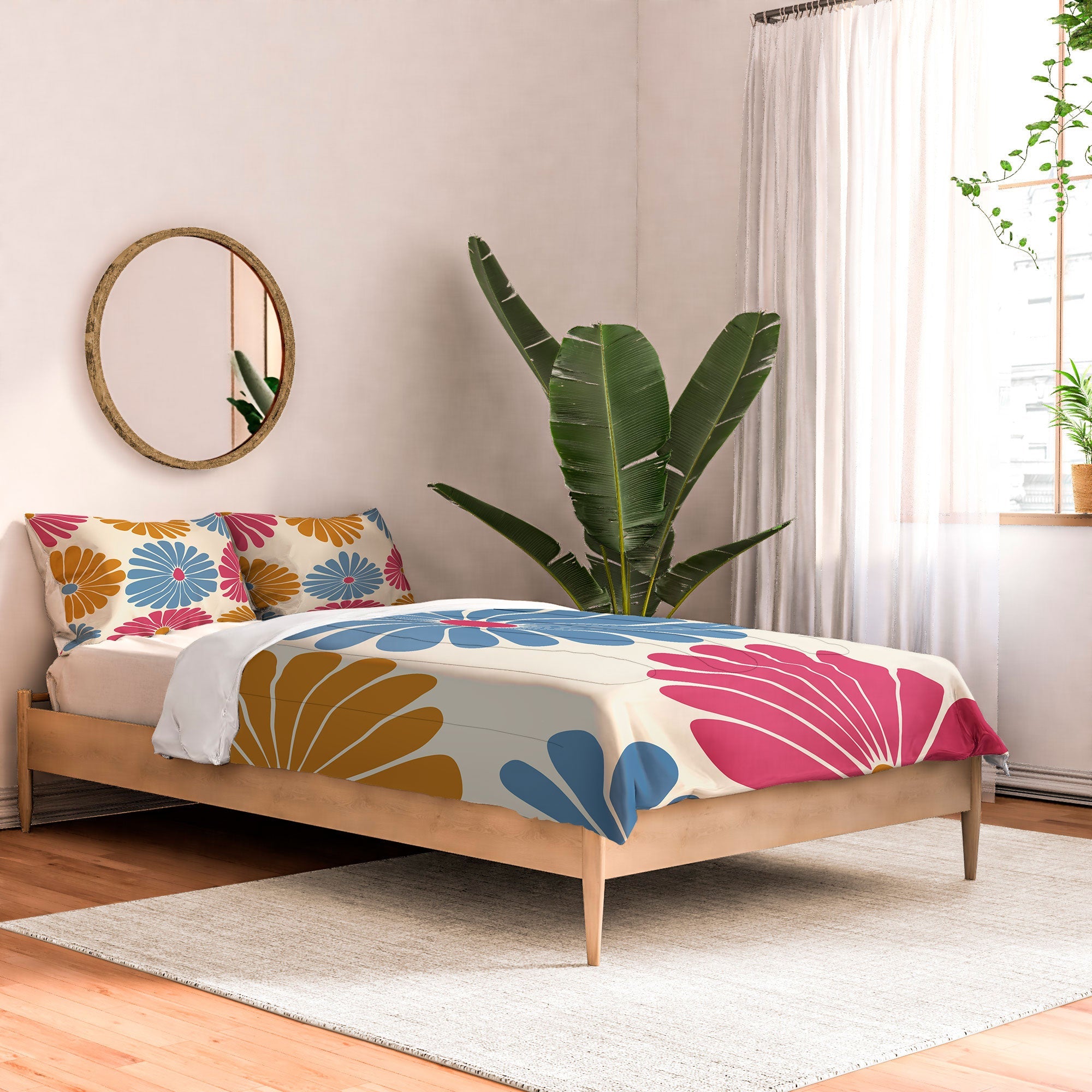Colour Poems Retro Daisy Multicolor II Comforter