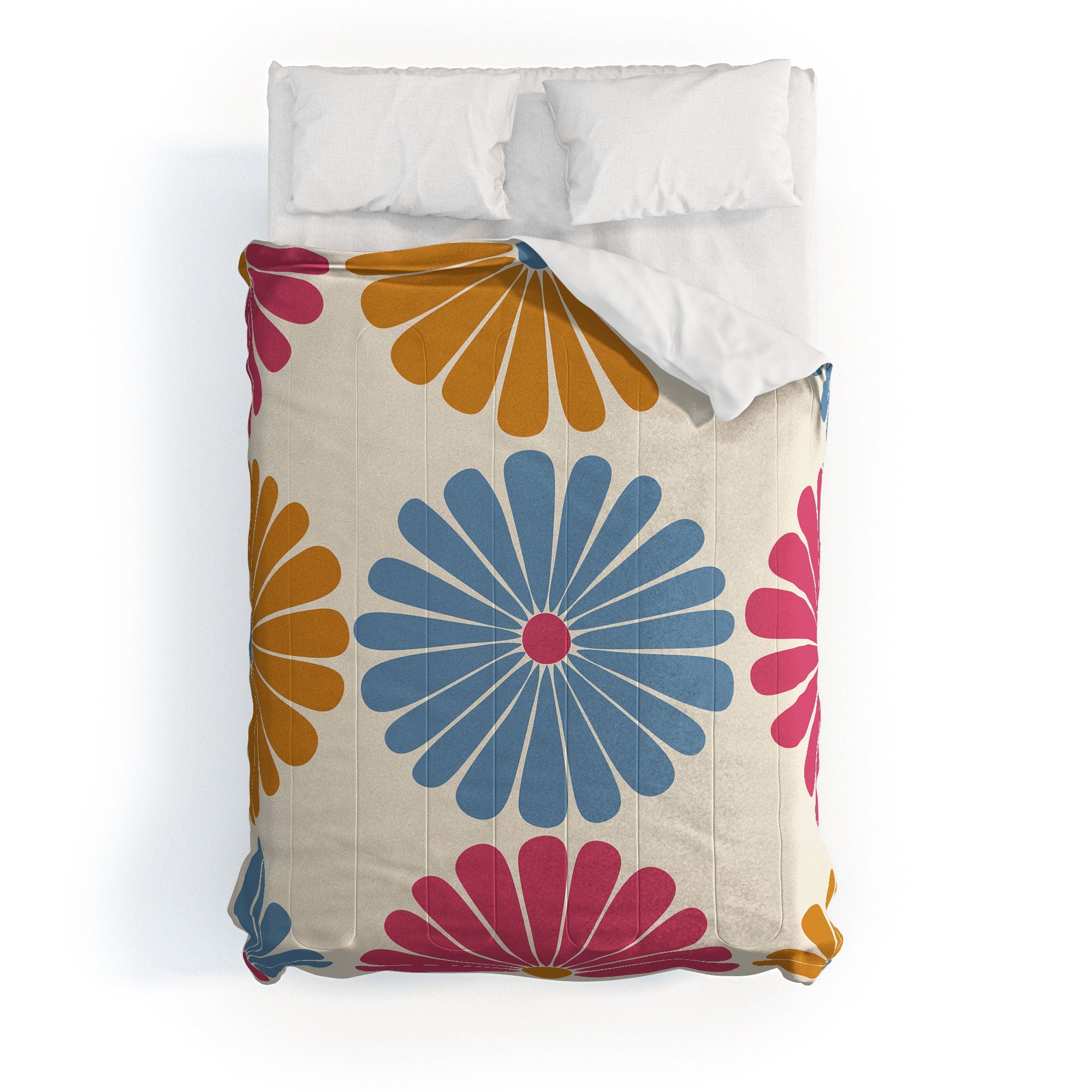 Colour Poems Retro Daisy Multicolor II Comforter