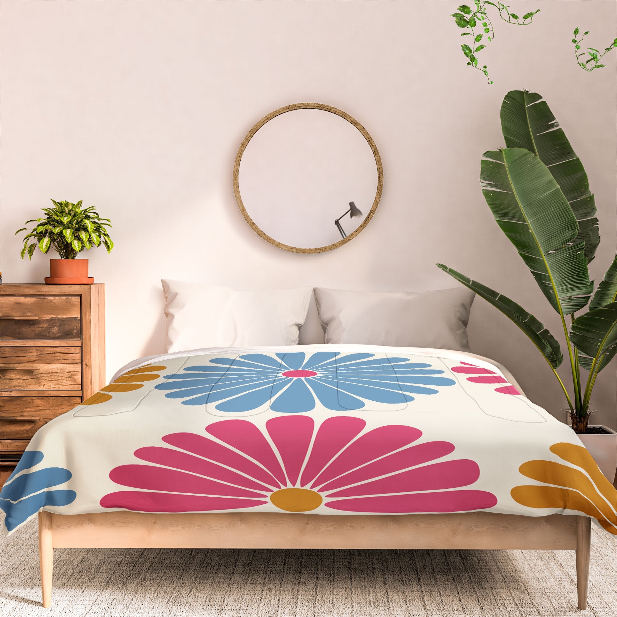Colour Poems Retro Daisy Multicolor II Comforter