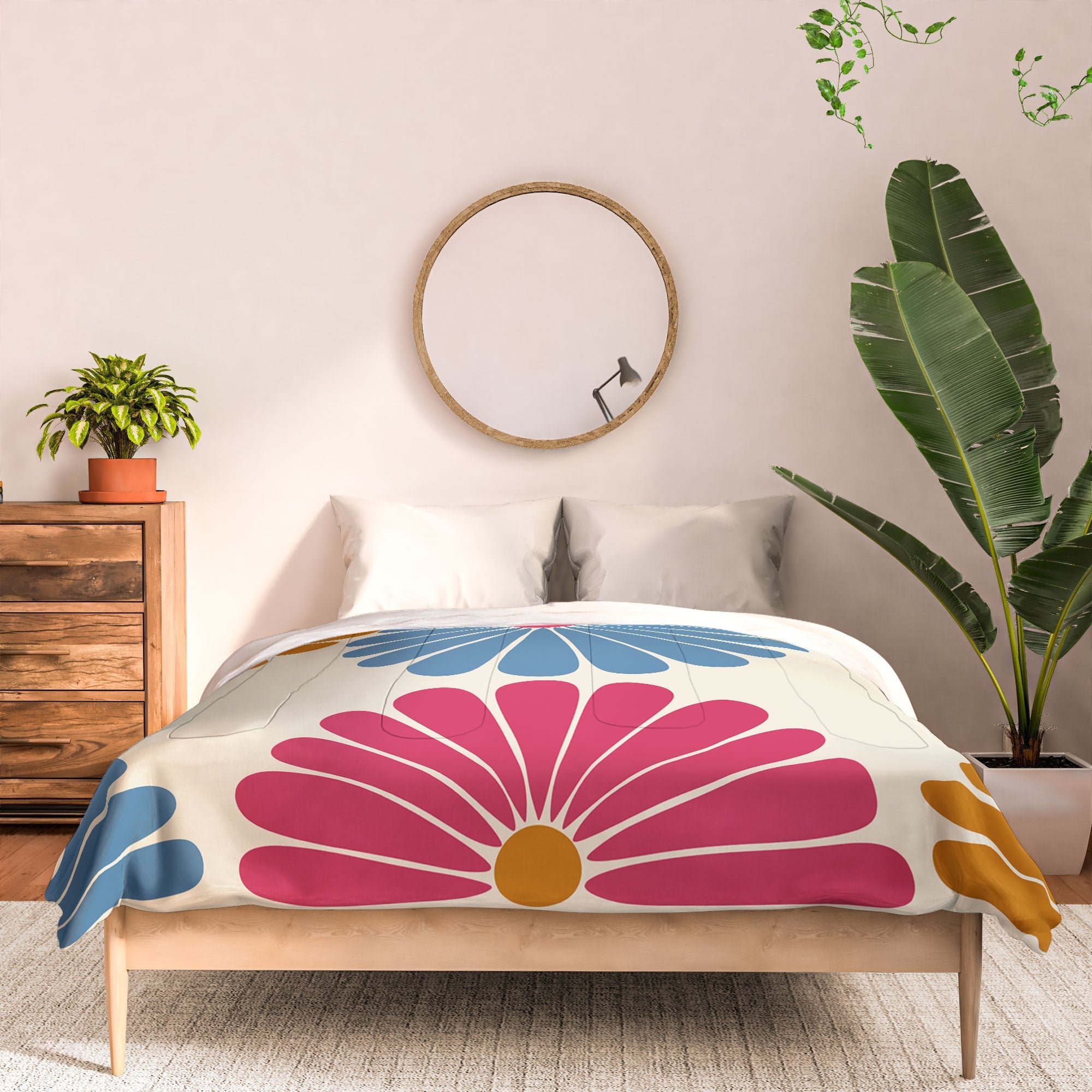 Colour Poems Retro Daisy Multicolor II Comforter