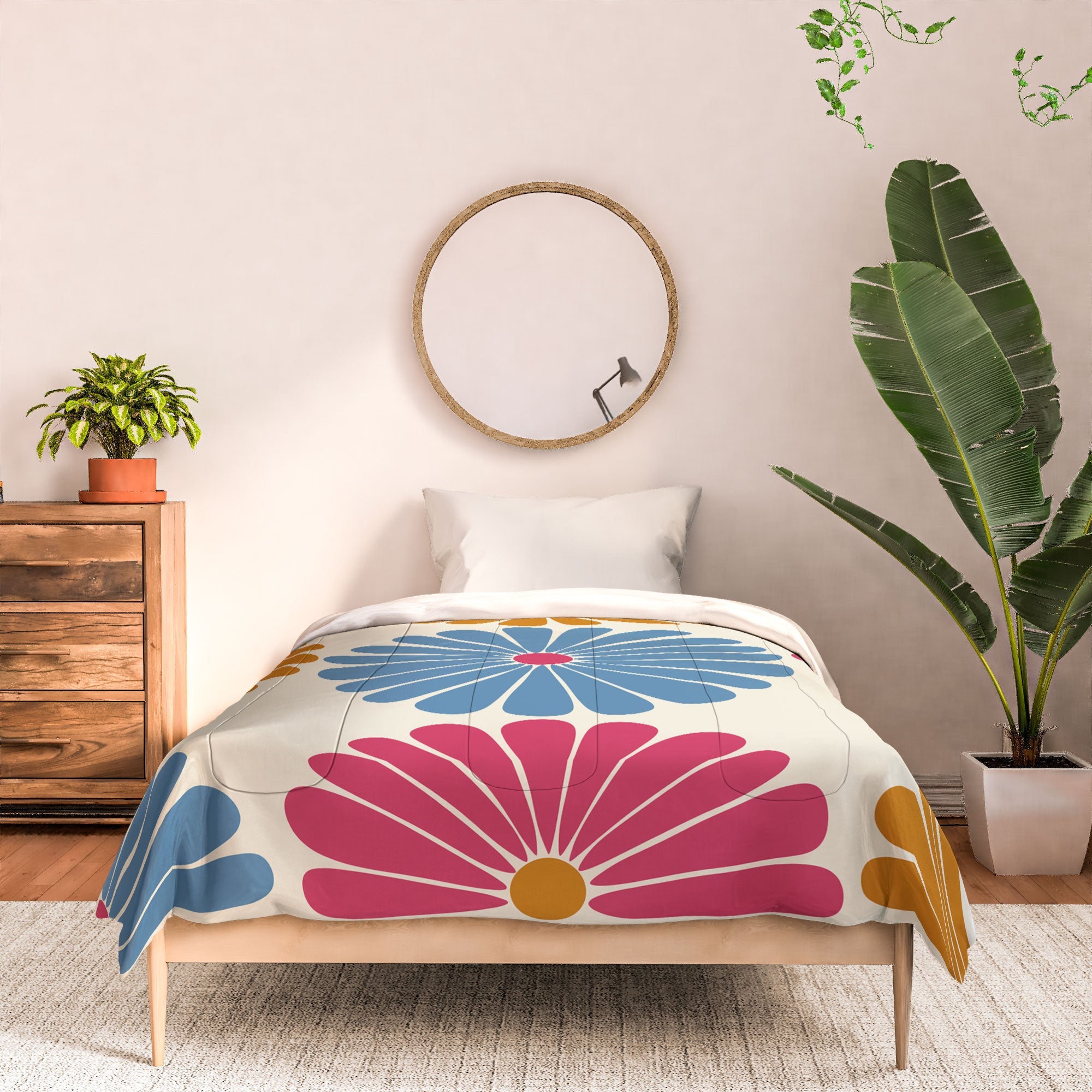 Colour Poems Retro Daisy Multicolor II Comforter