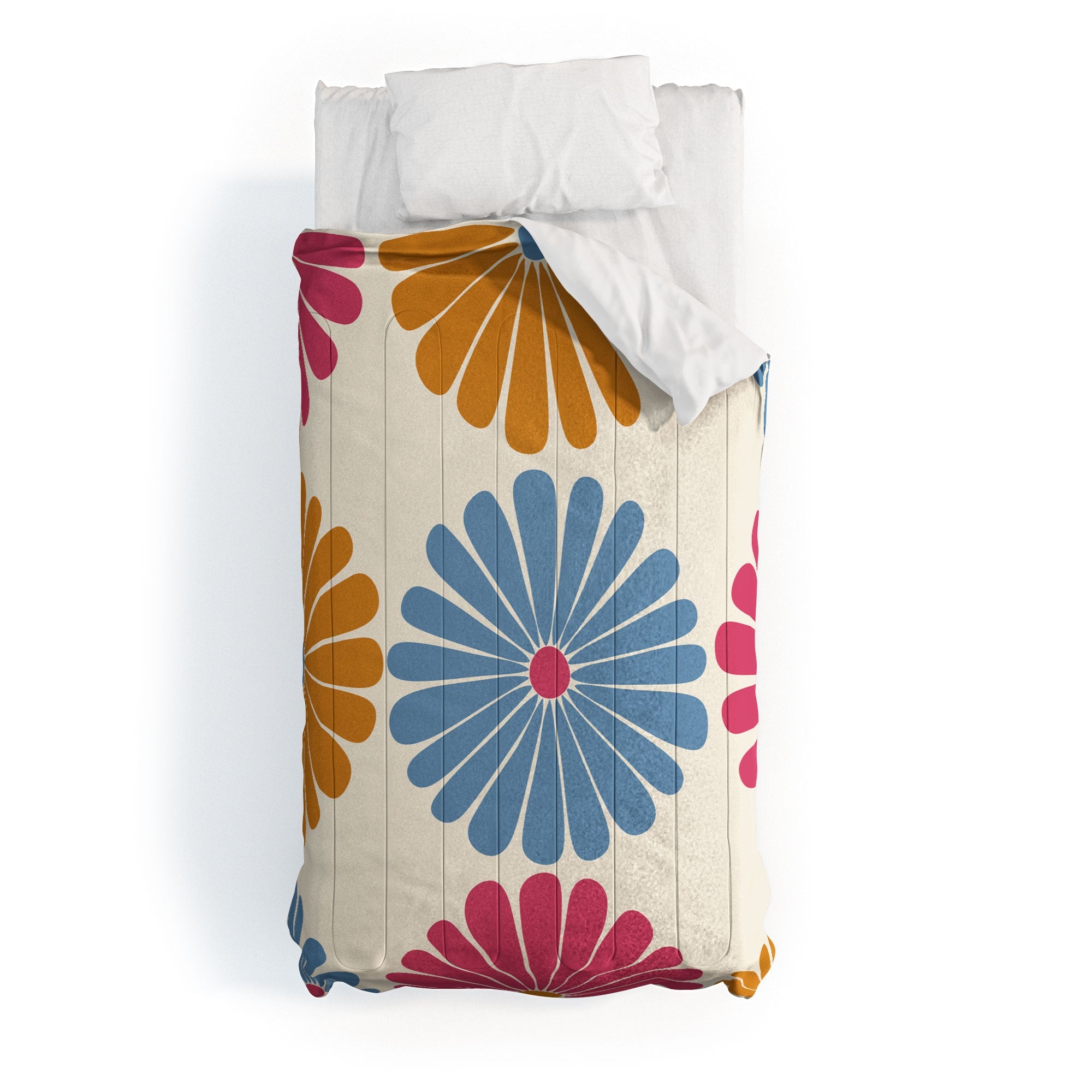 Colour Poems Retro Daisy Multicolor II Comforter
