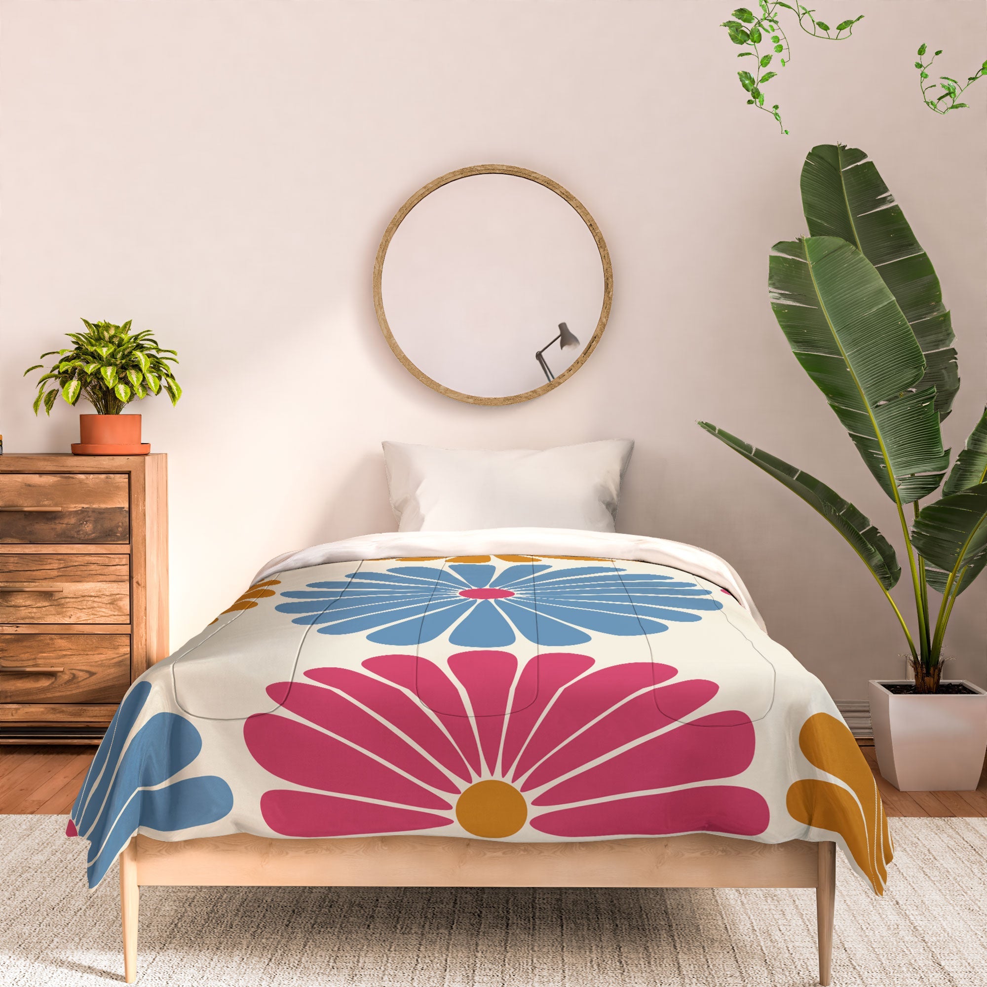 Colour Poems Retro Daisy Multicolor II Comforter