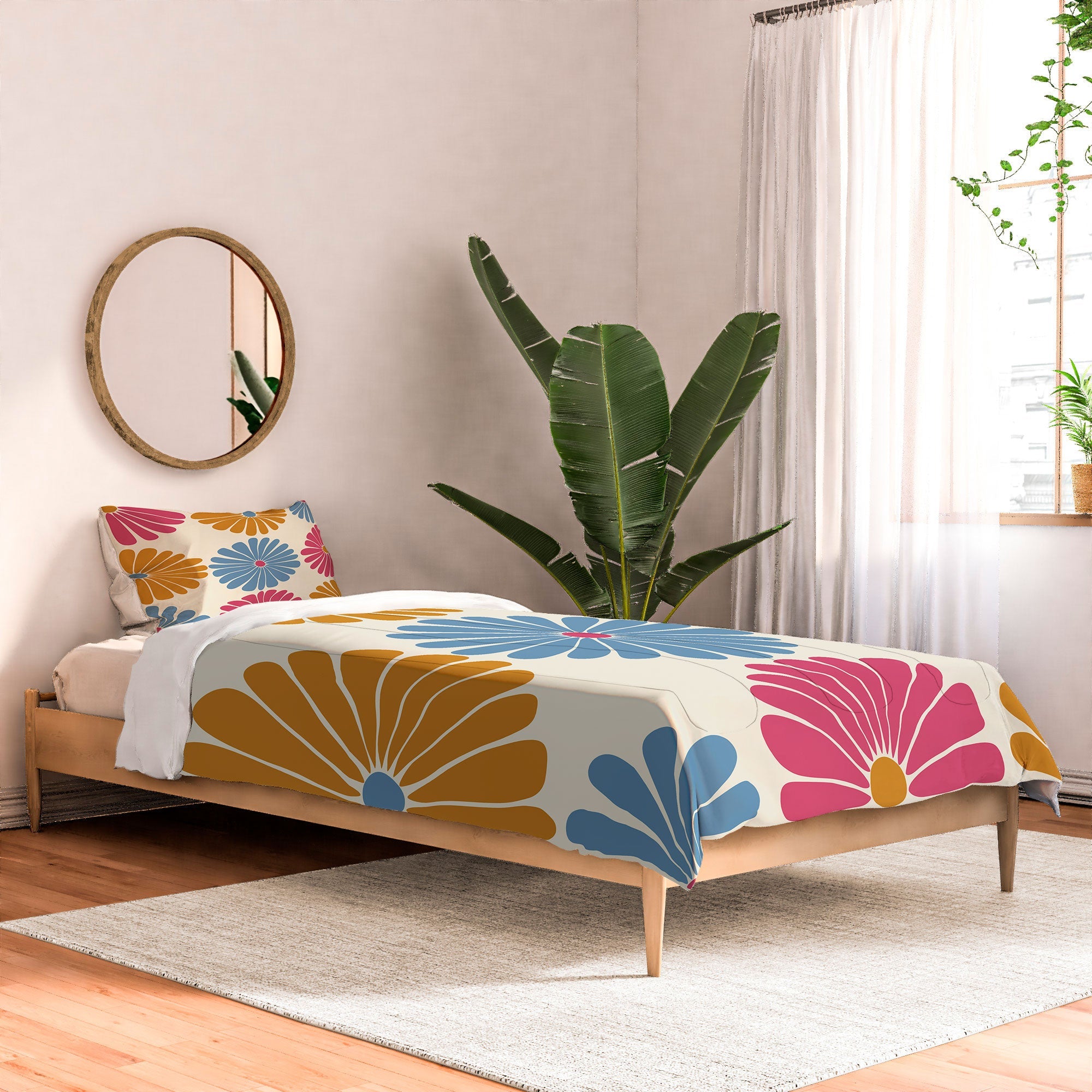 Colour Poems Retro Daisy Multicolor II Comforter