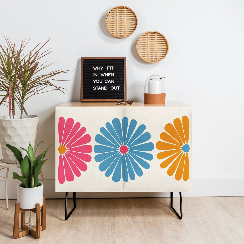Colour Poems Retro Daisy Multicolor II Credenza