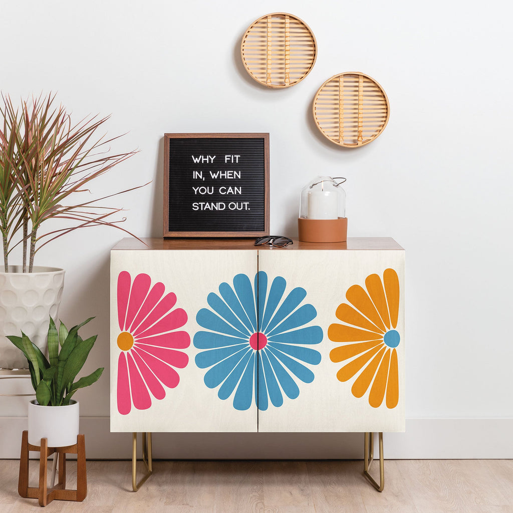 Colour Poems Retro Daisy Multicolor II Credenza