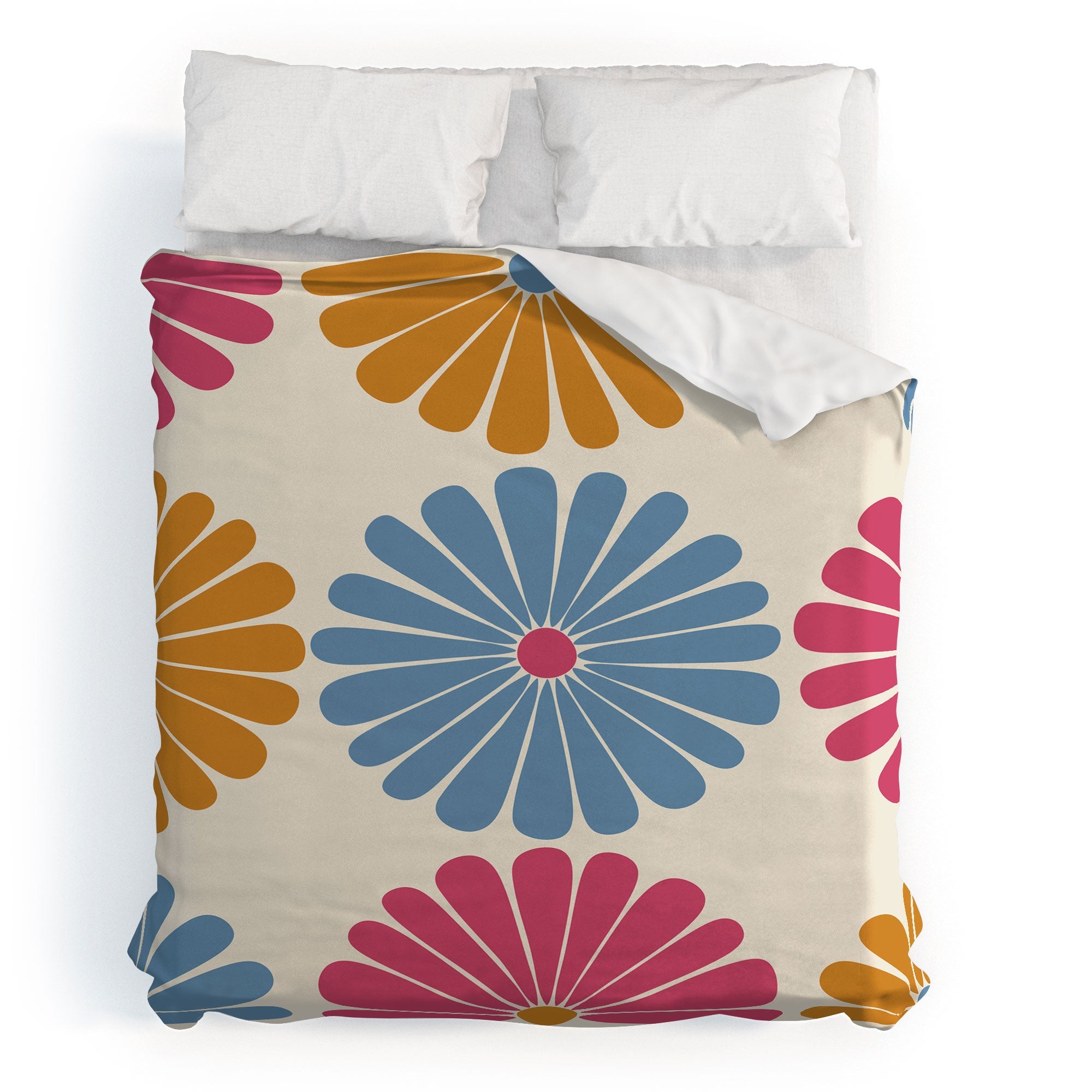 Colour Poems Retro Daisy Multicolor II Duvet Cover