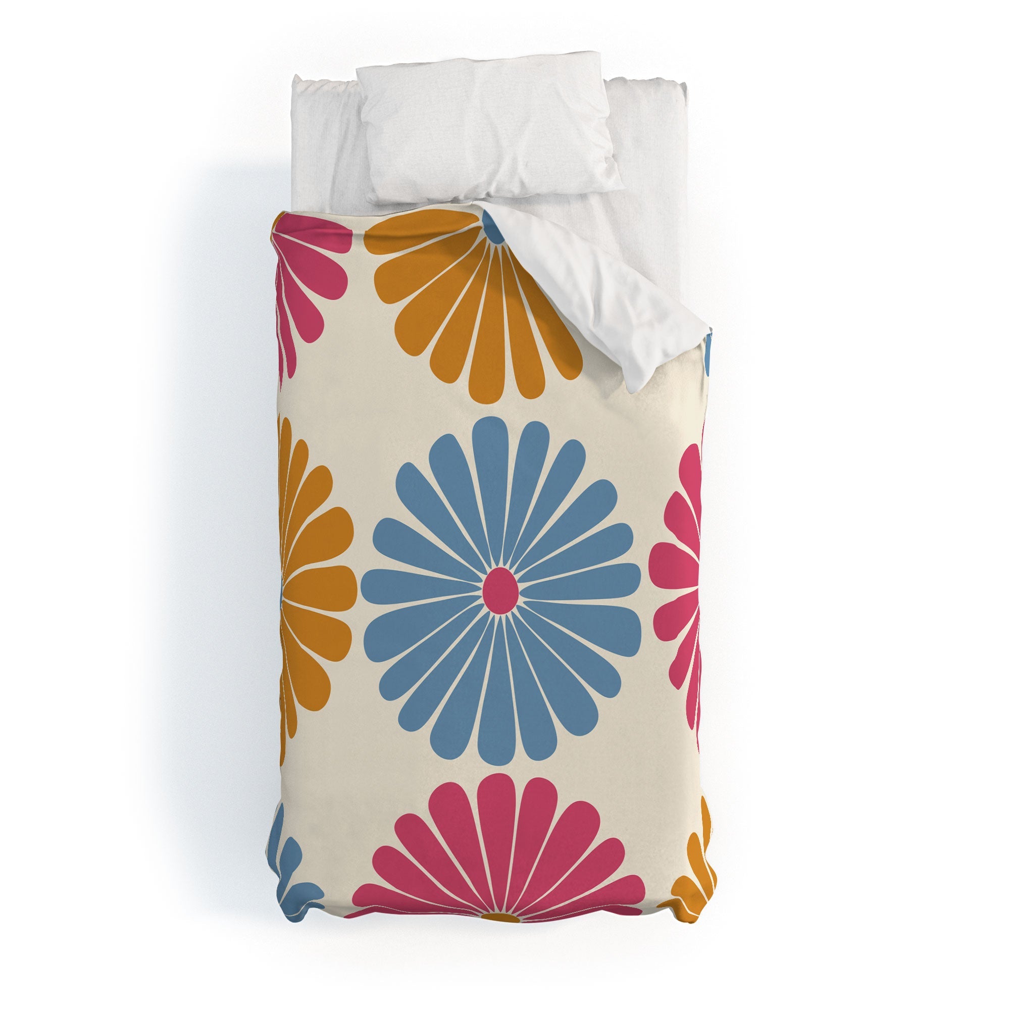 Colour Poems Retro Daisy Multicolor II Duvet Cover
