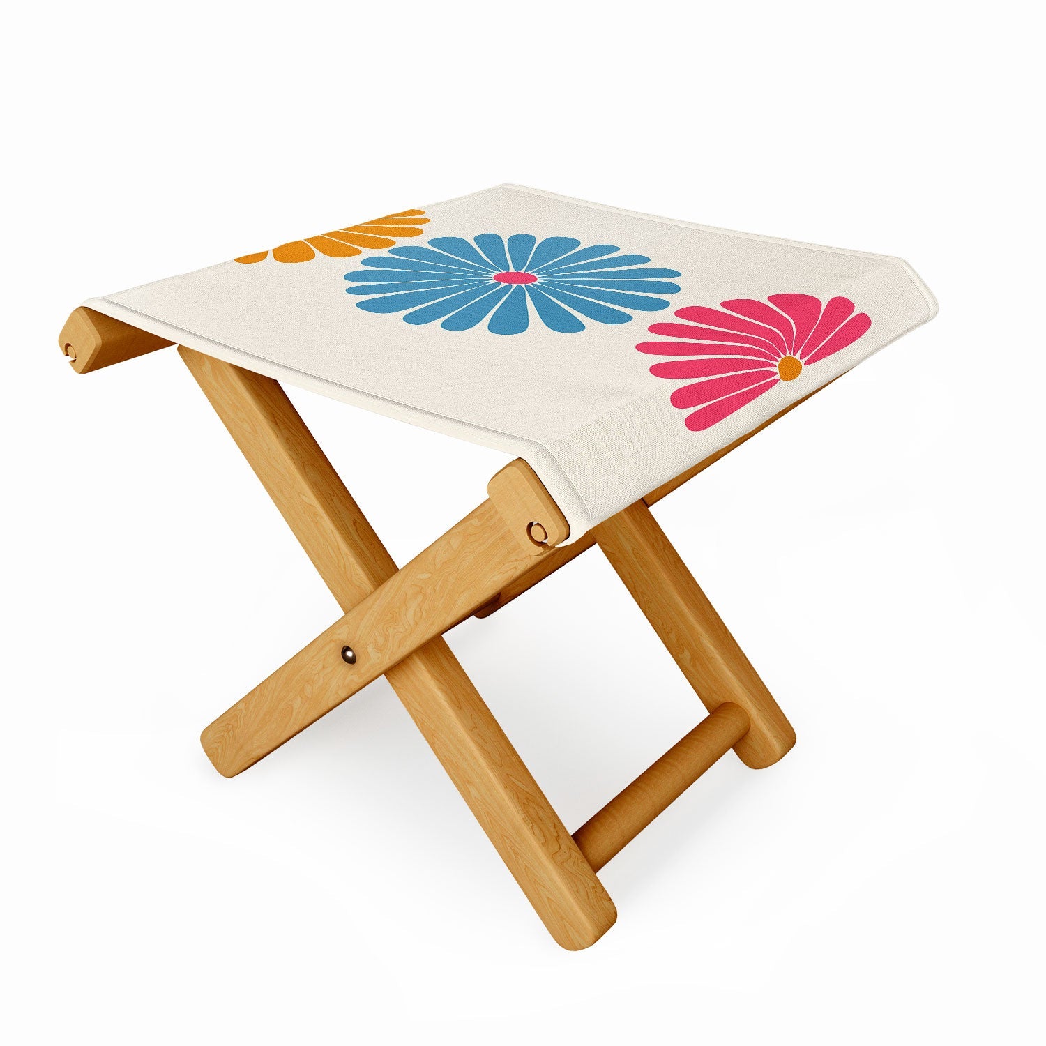 Colour Poems Retro Daisy Multicolor II Folding Stool