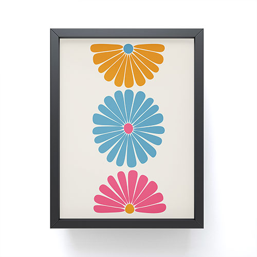 Colour Poems Retro Daisy Multicolor II Framed Mini Art Print