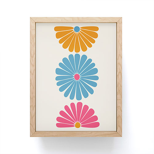 Colour Poems Retro Daisy Multicolor II Framed Mini Art Print