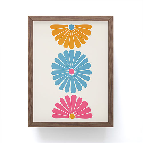 Colour Poems Retro Daisy Multicolor II Framed Mini Art Print