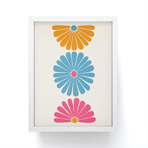 Colour Poems Retro Daisy Multicolor II Framed Mini Art Print