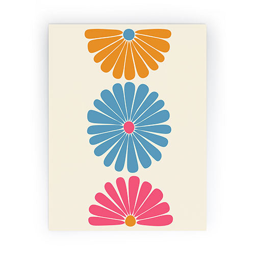 Colour Poems Retro Daisy Multicolor II Mini Art Print