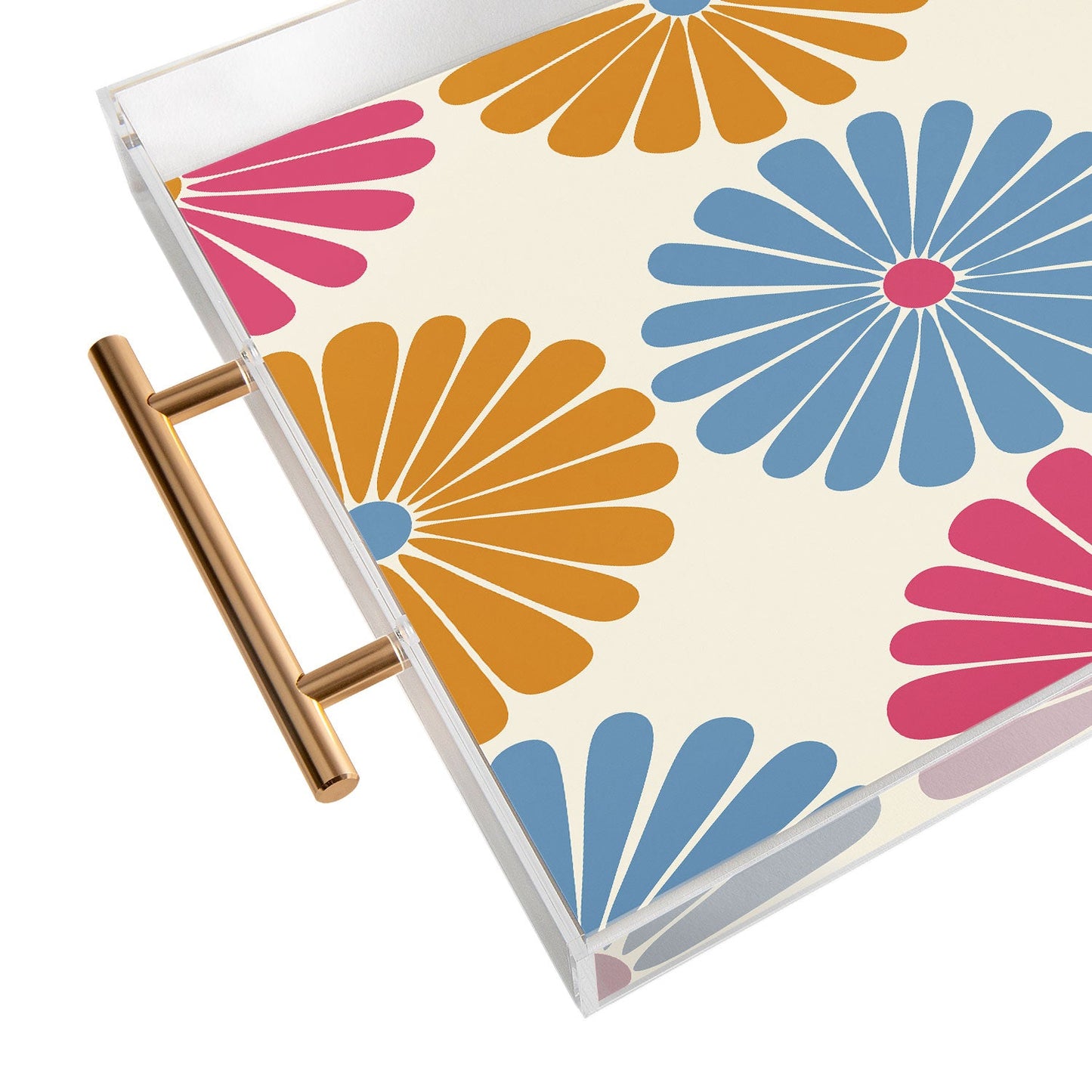 Colour Poems Retro Daisy Multicolor II Acrylic Tray