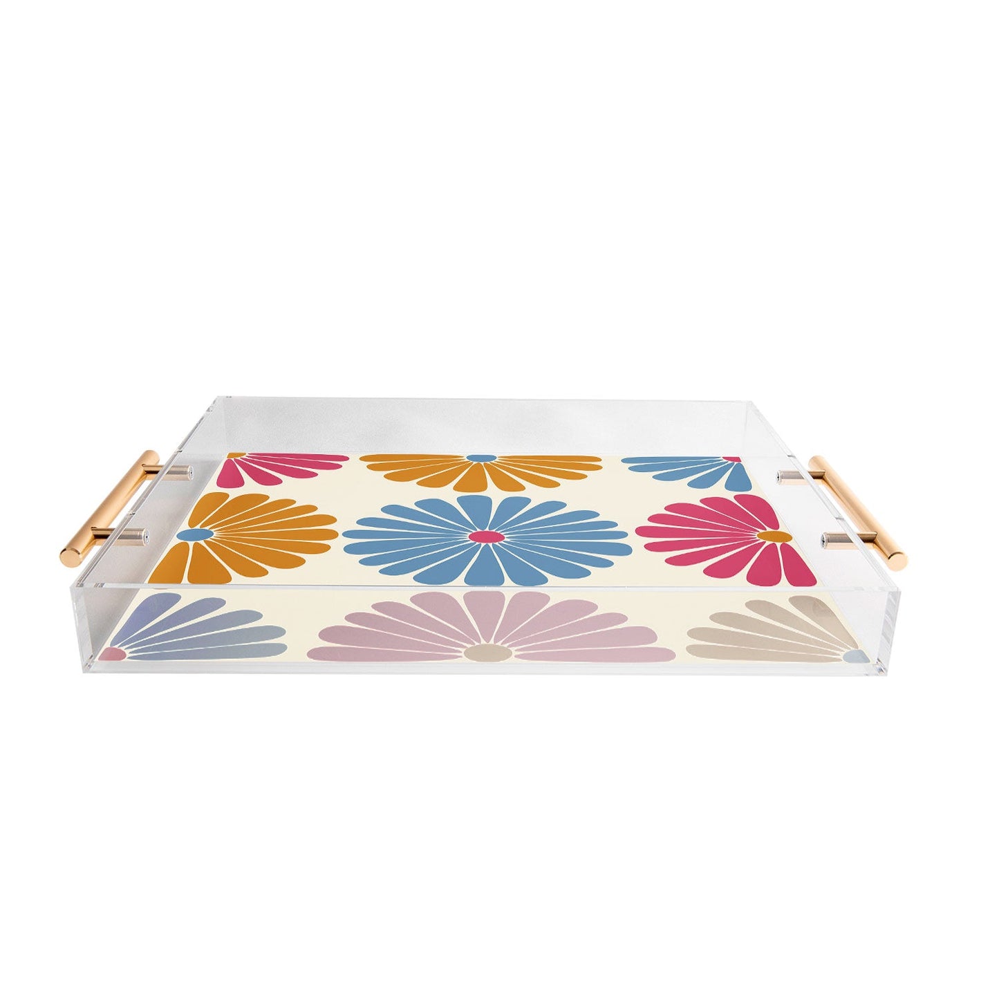 Colour Poems Retro Daisy Multicolor II Acrylic Tray