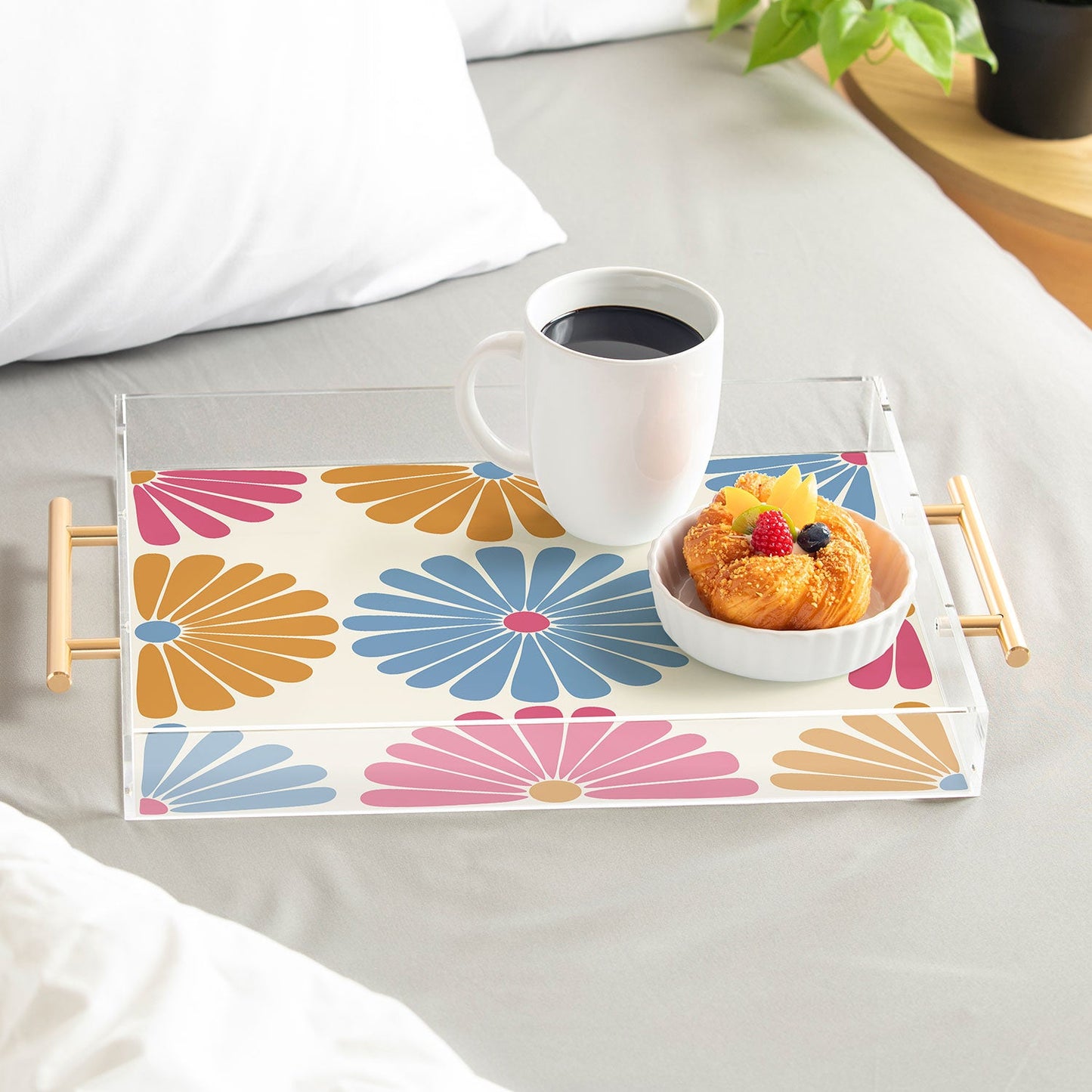 Colour Poems Retro Daisy Multicolor II Acrylic Tray