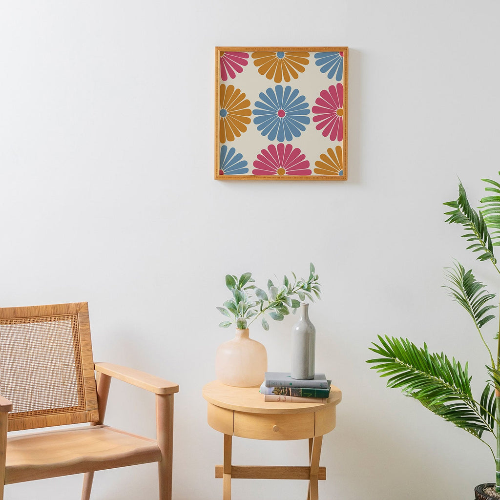 Colour Poems Retro Daisy Multicolor II Framed Wall Art