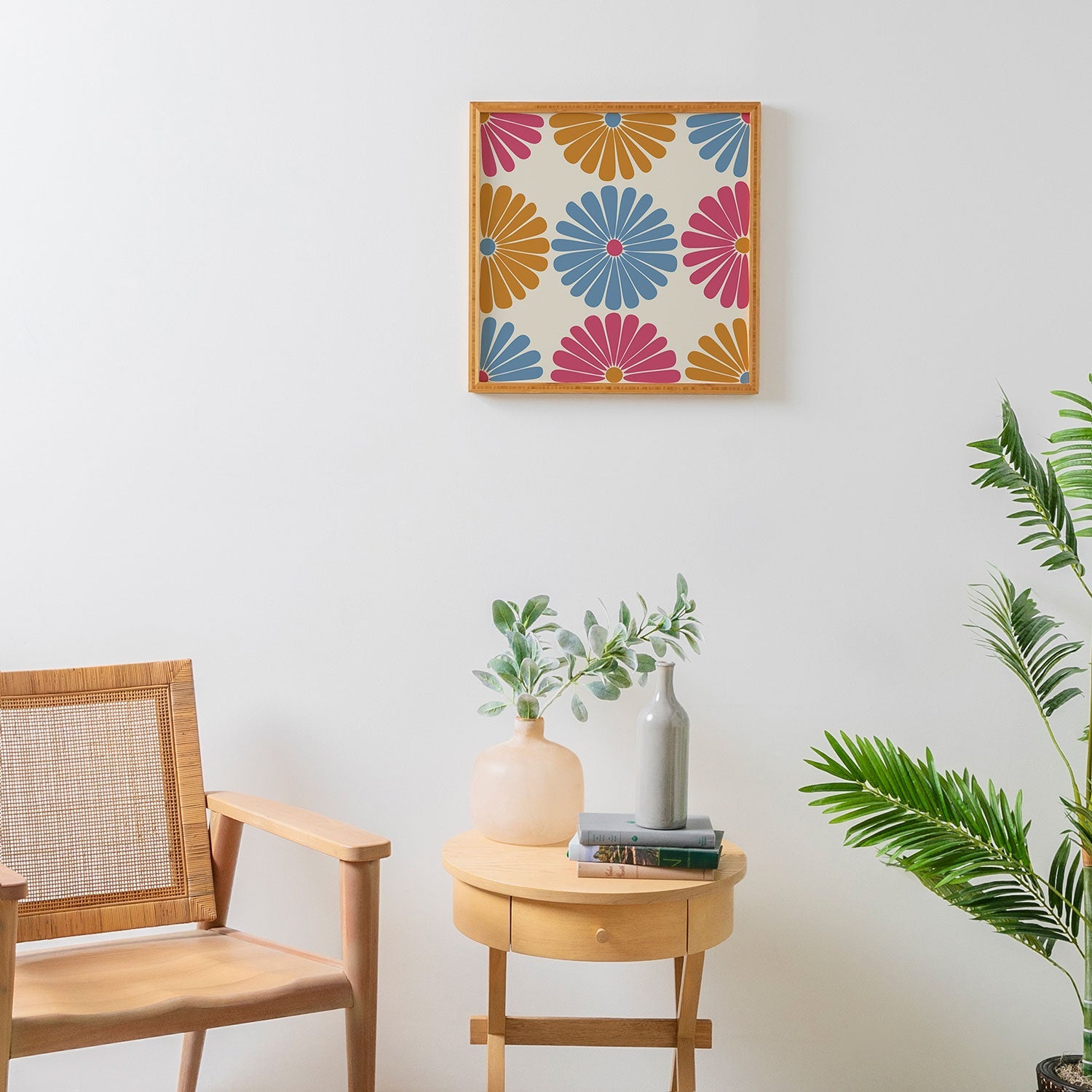 Colour Poems Retro Daisy Multicolor II Framed Wall Art