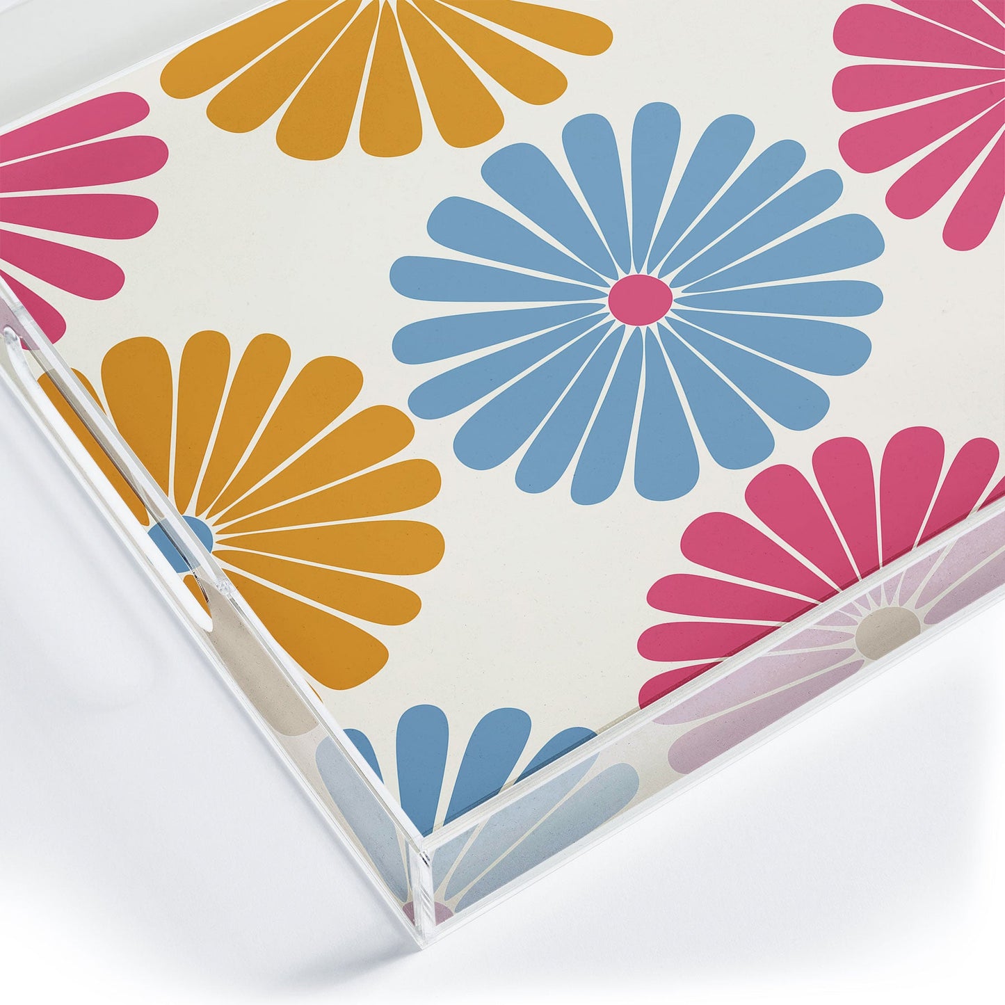 Colour Poems Retro Daisy Multicolor II Acrylic Tray