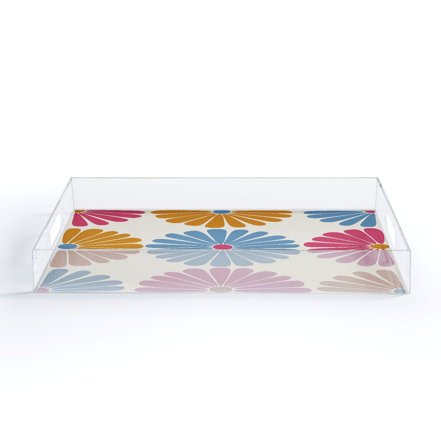 Colour Poems Retro Daisy Multicolor II Acrylic Tray