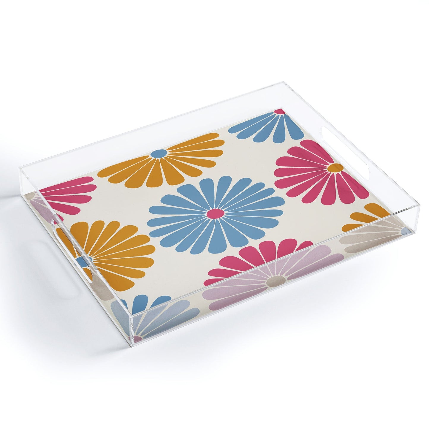 Colour Poems Retro Daisy Multicolor II Acrylic Tray