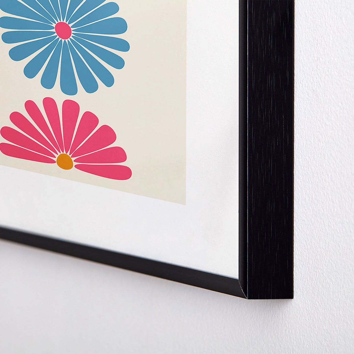 Colour Poems Retro Daisy Multicolor II Metal Framed Art Print