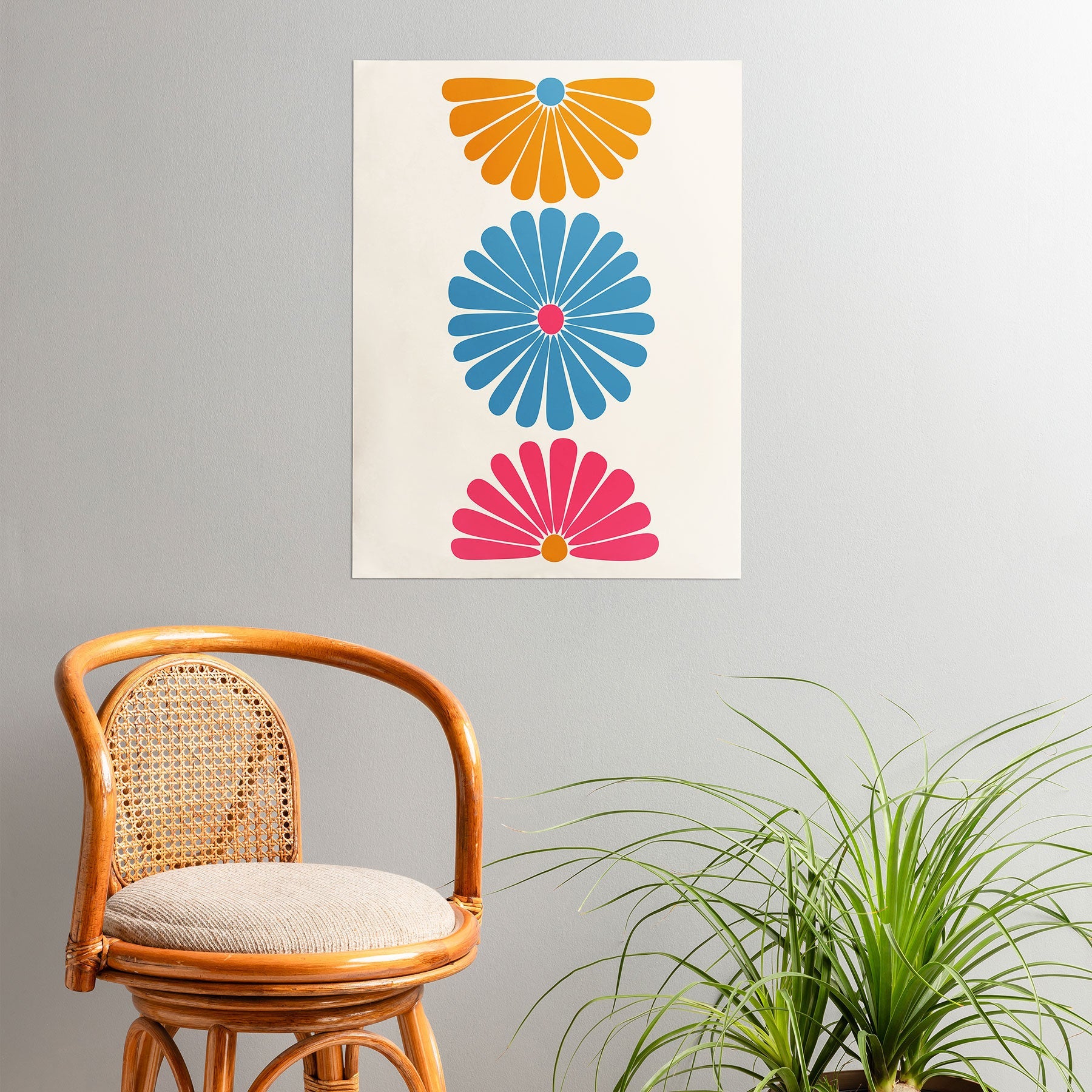 Colour Poems Retro Daisy Multicolor II Poster