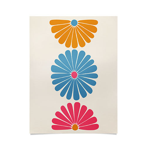 Colour Poems Retro Daisy Multicolor II Poster