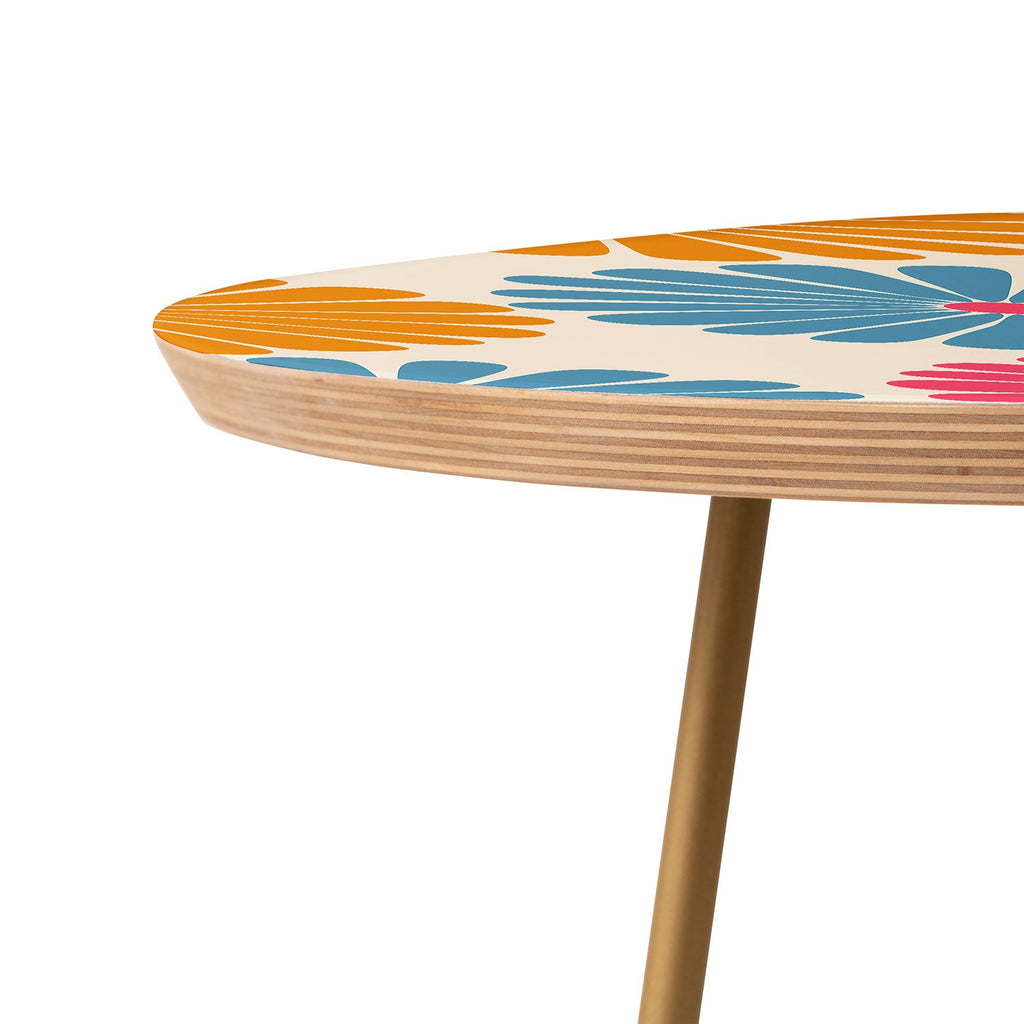 Colour Poems Retro Daisy Multicolor II Round Side Table