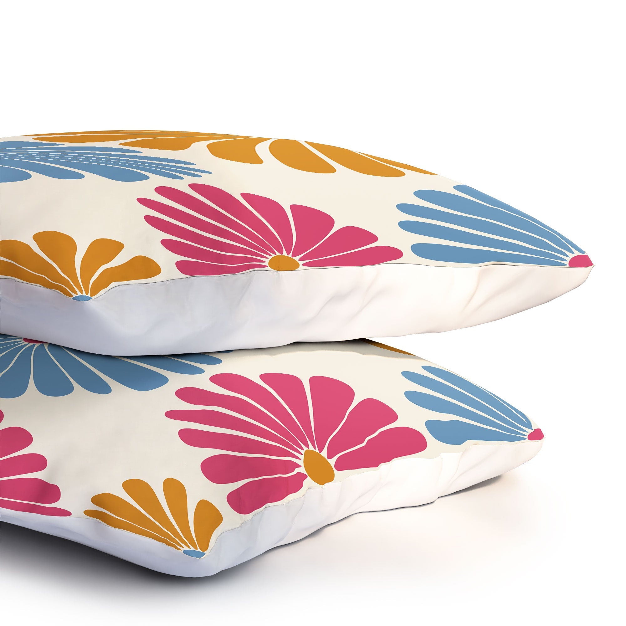 Colour Poems Retro Daisy Multicolor II Pillow Shams