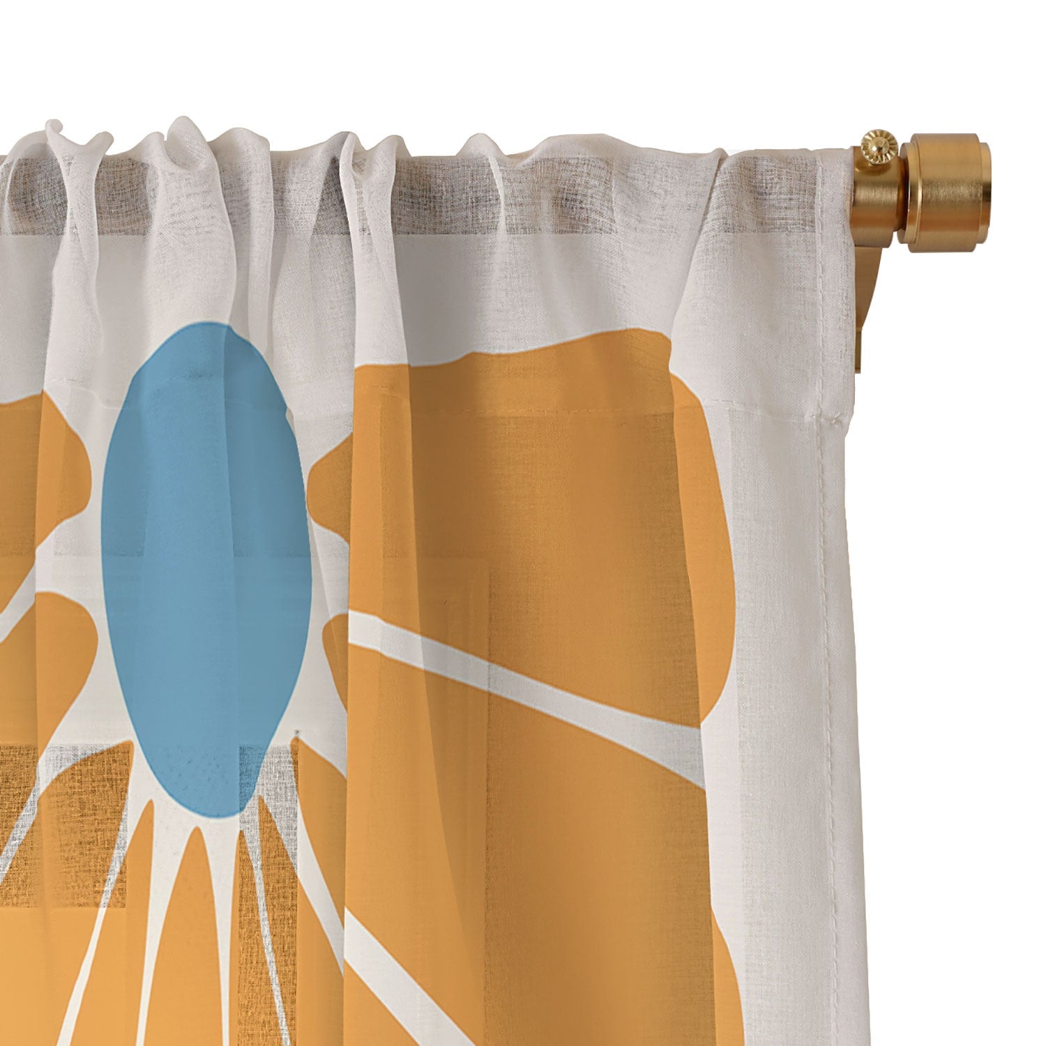 Colour Poems Retro Daisy Multicolor II Sheer Non Repeat