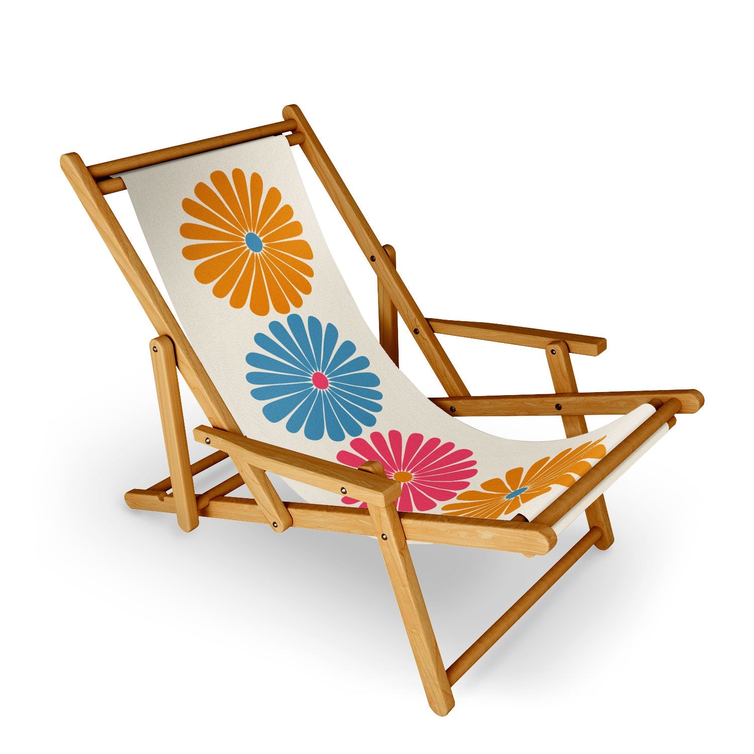 Colour Poems Retro Daisy Multicolor II Sling Chair