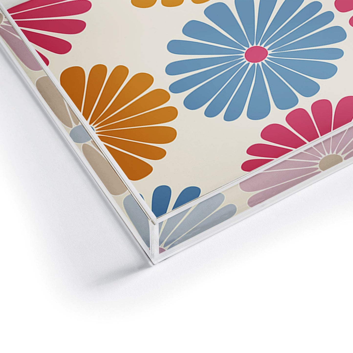 Colour Poems Retro Daisy Multicolor II Acrylic Tray