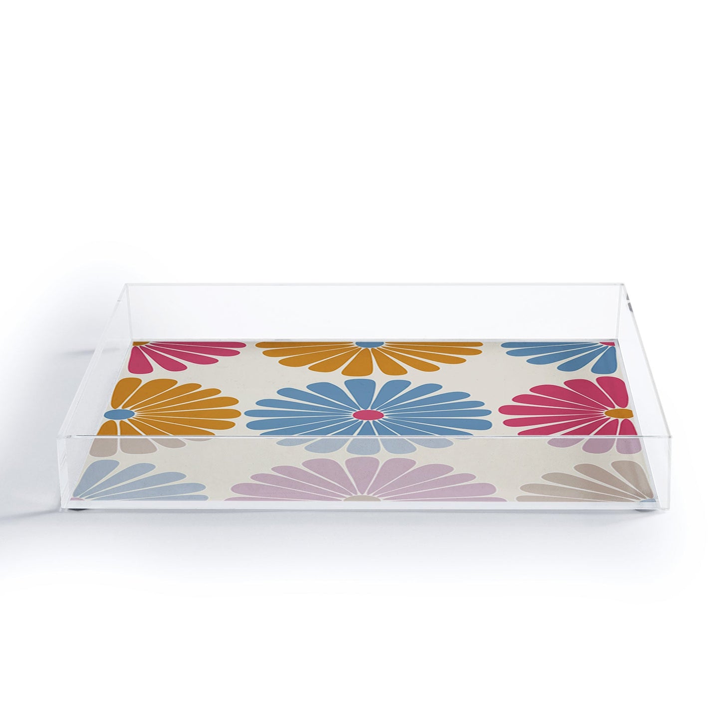 Colour Poems Retro Daisy Multicolor II Acrylic Tray