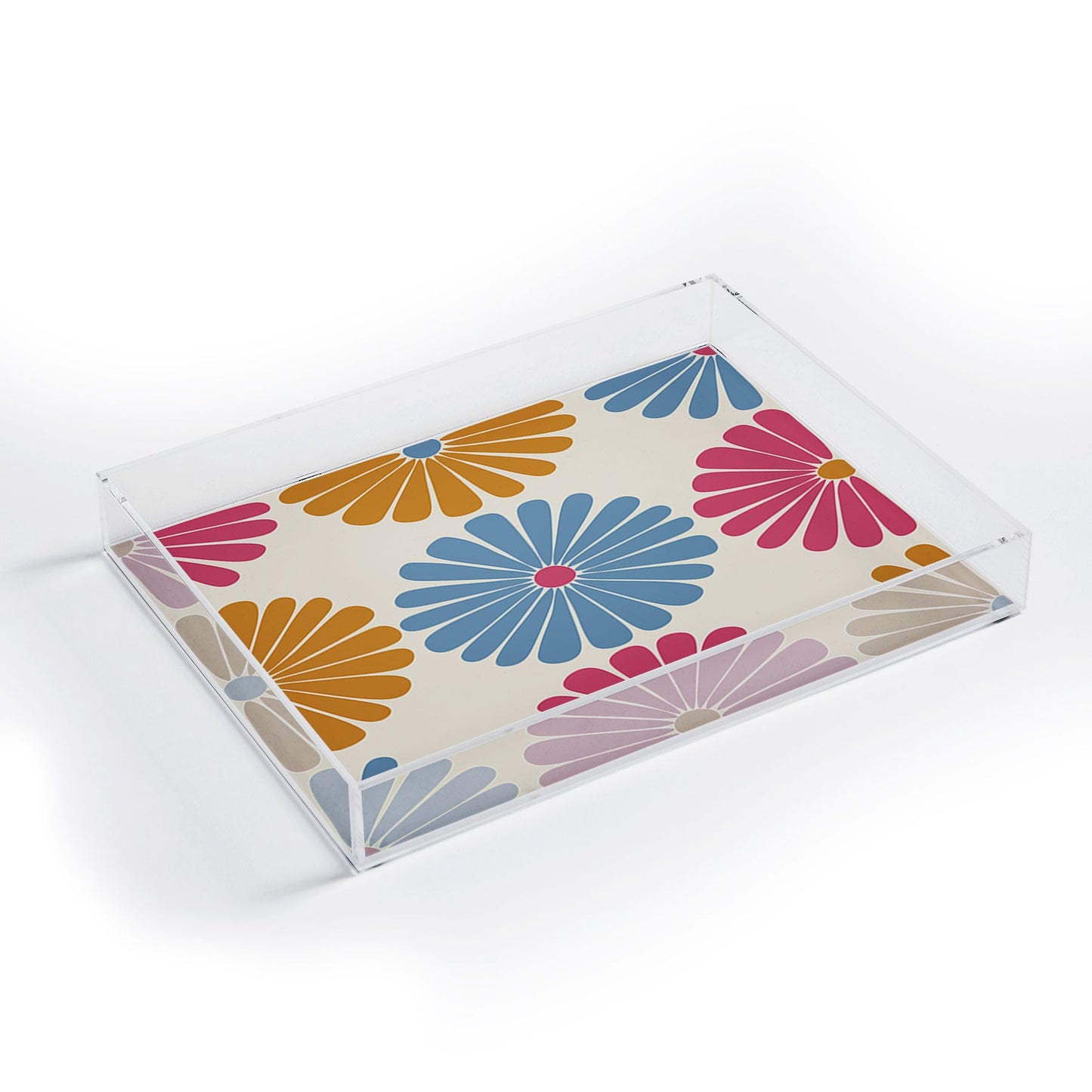 Colour Poems Retro Daisy Multicolor II Acrylic Tray