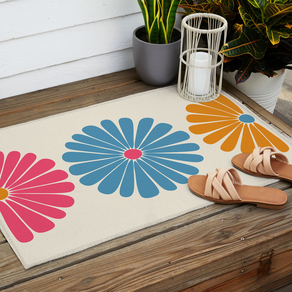Colour Poems Retro Daisy Multicolor II Outdoor Rug