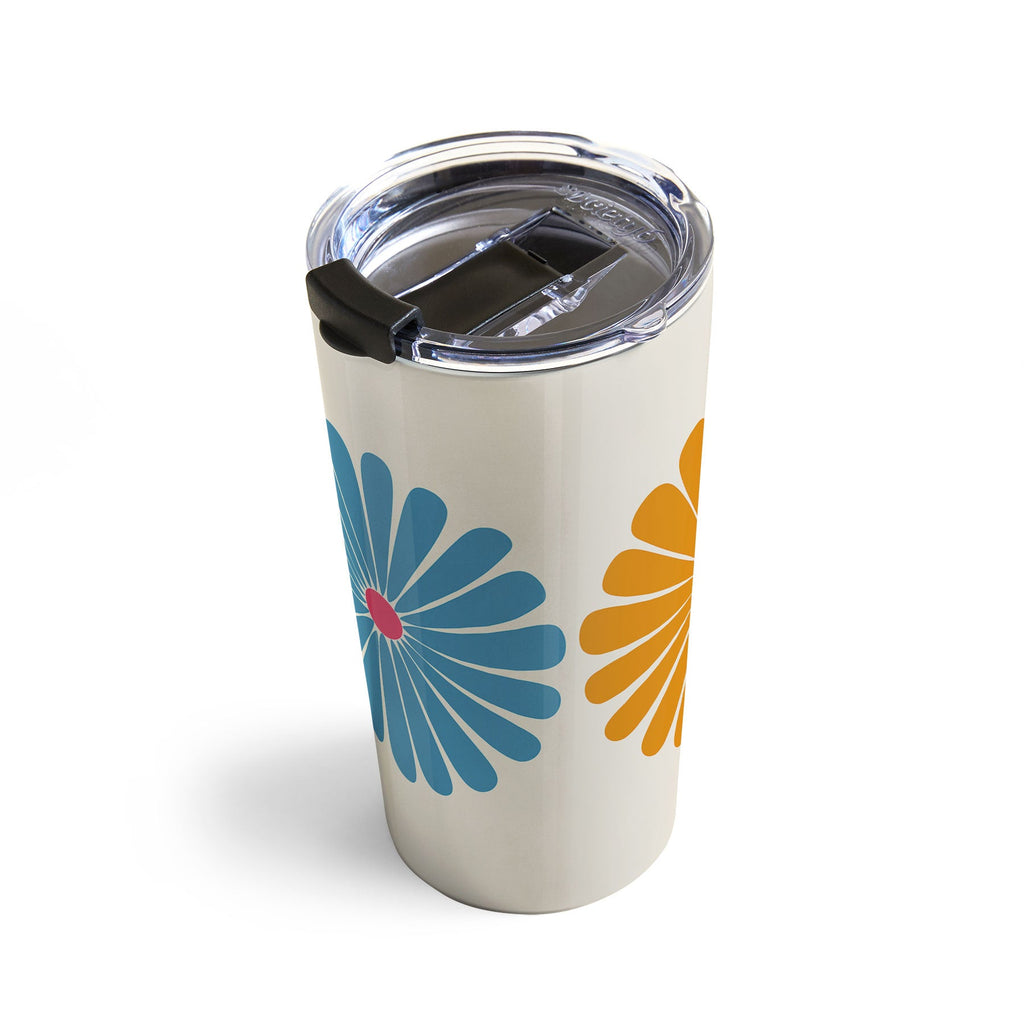 Colour Poems Retro Daisy Multicolor II Travel Mug