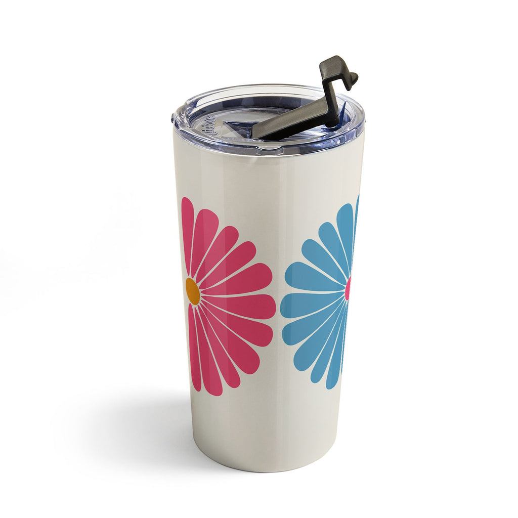 Colour Poems Retro Daisy Multicolor II Travel Mug