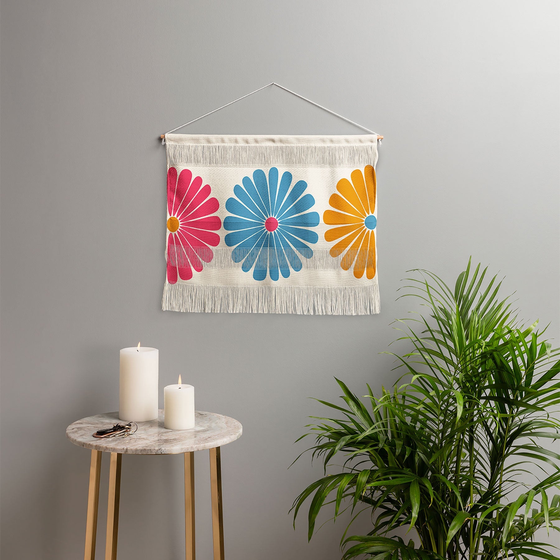 Colour Poems Retro Daisy Multicolor II Wall Hanging Landscape