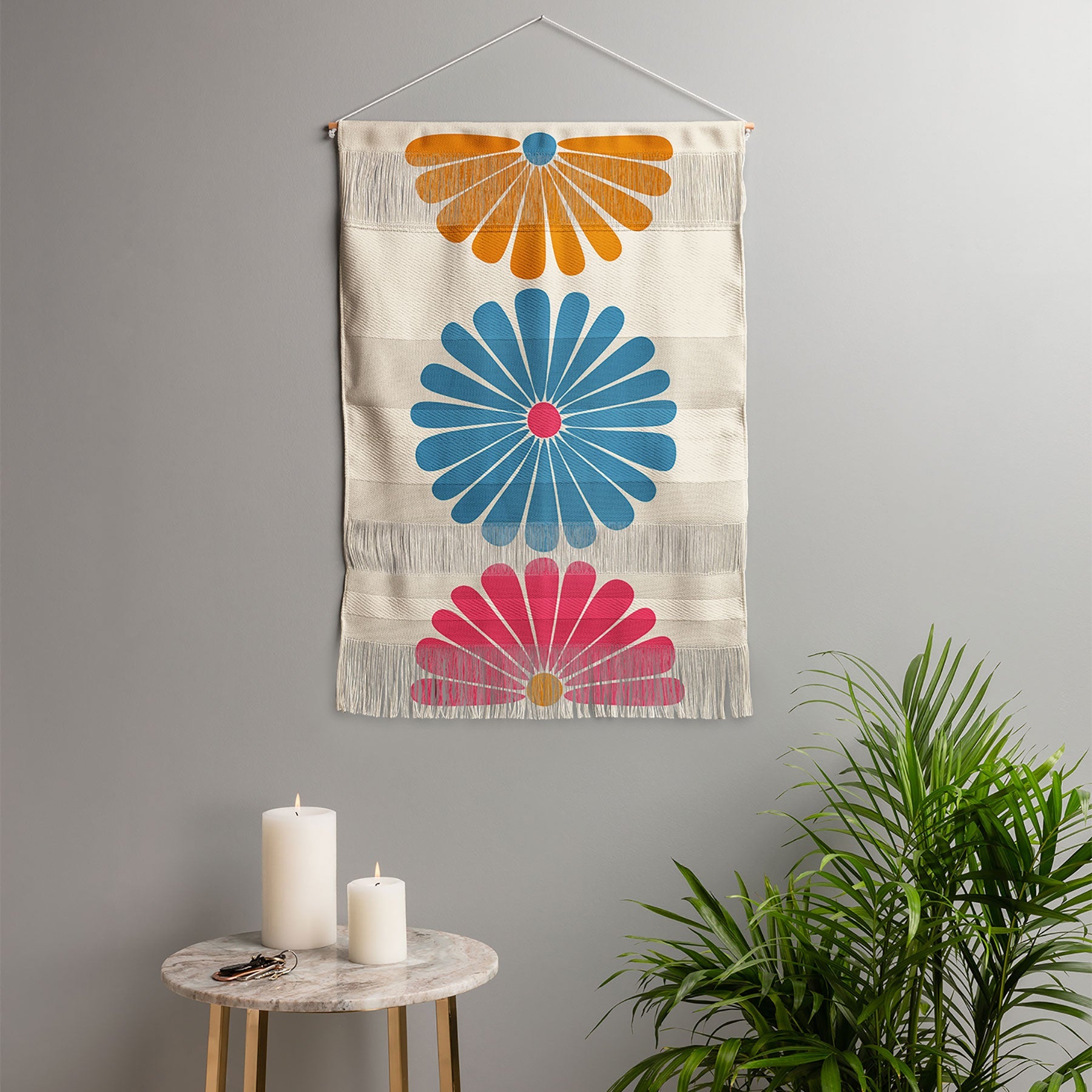 Colour Poems Retro Daisy Multicolor II Wall Hanging Portrait