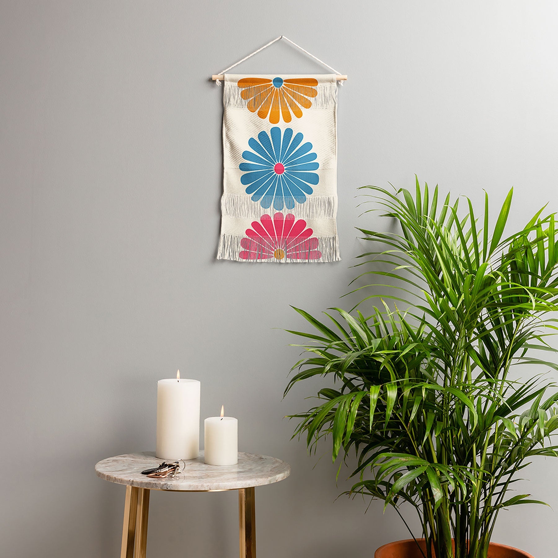 Colour Poems Retro Daisy Multicolor II Wall Hanging Portrait