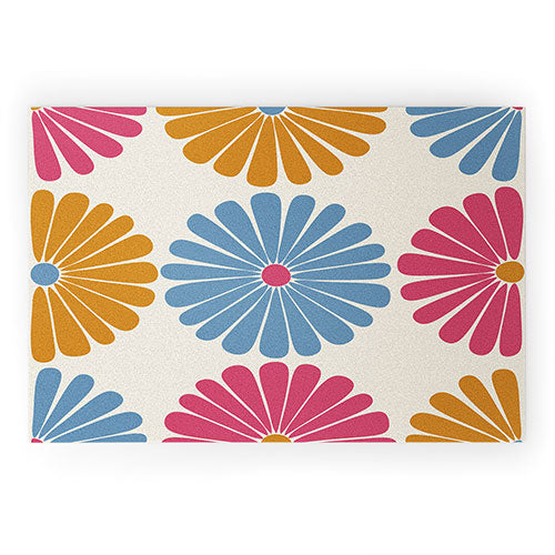 Colour Poems Retro Daisy Multicolor II Welcome Mat