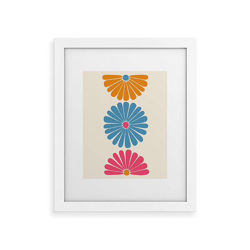 Colour Poems Retro Daisy Multicolor II Framed Art Print