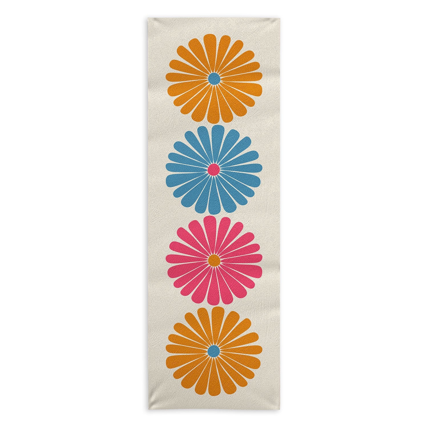 Colour Poems Retro Daisy Multicolor II Yoga Towel