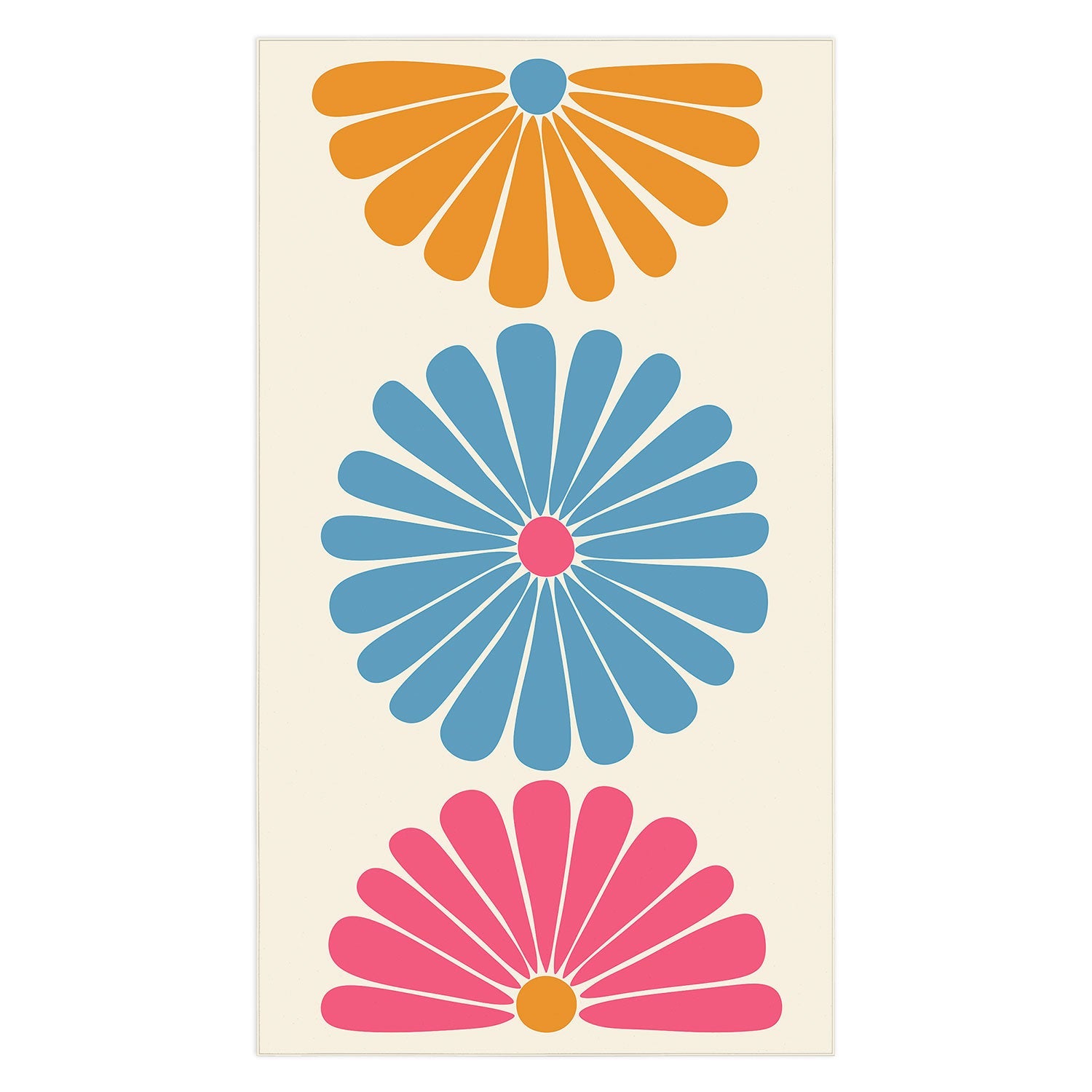 Colour Poems Retro Daisy Multicolor II Tablecloth