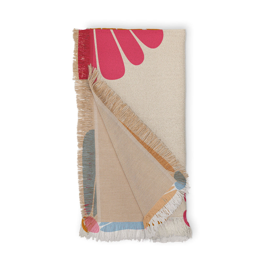 Colour Poems Retro Daisy Multicolor II Throw Blanket