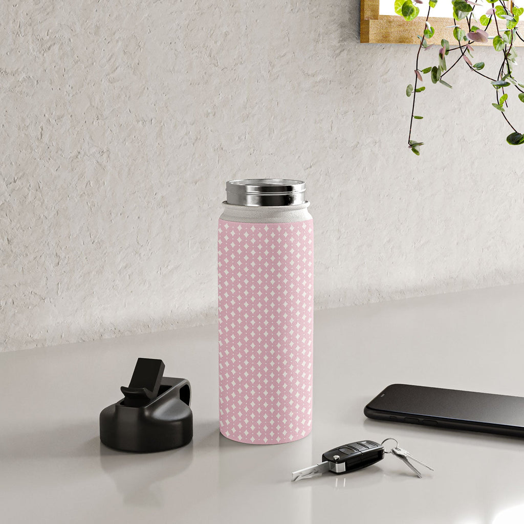 Colour Poems Vintage Jewels Blush Pink Water Bottle