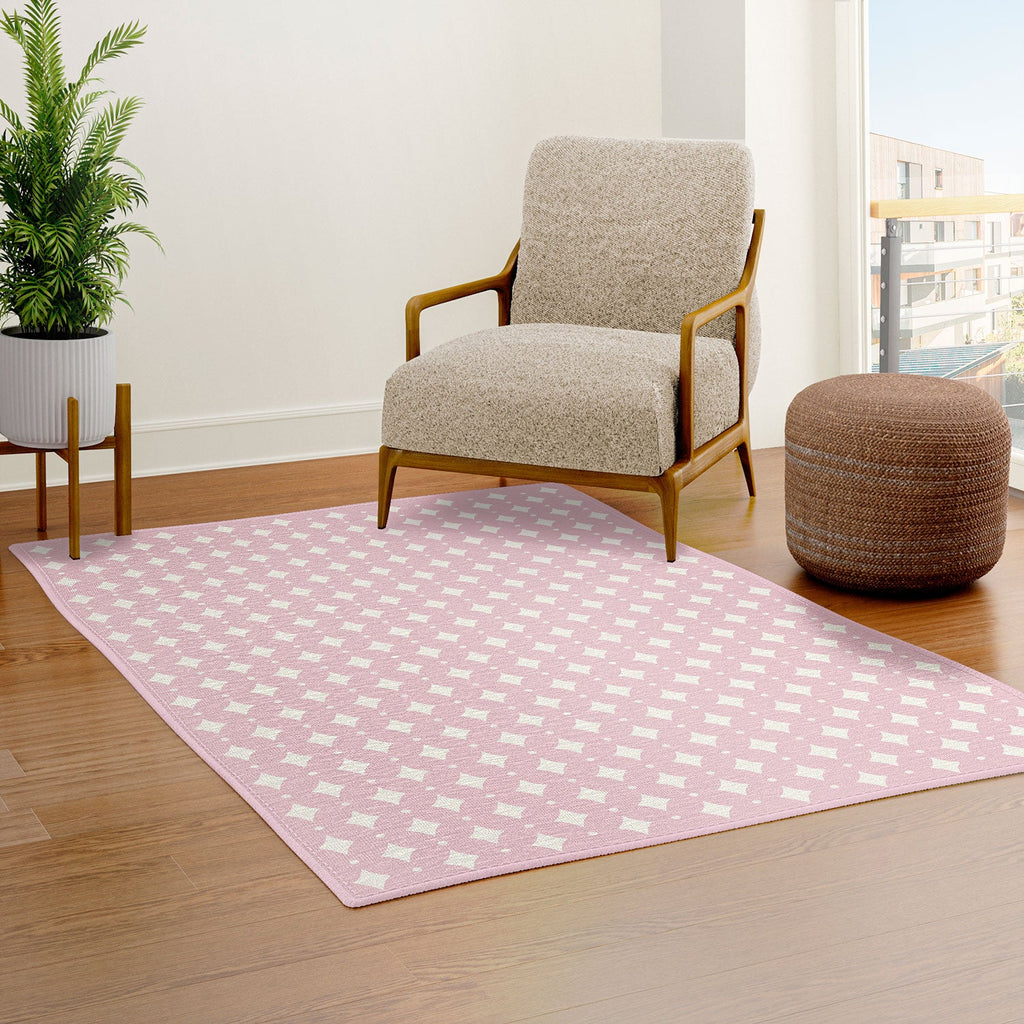 Colour Poems Vintage Jewels Blush Pink Area Rug