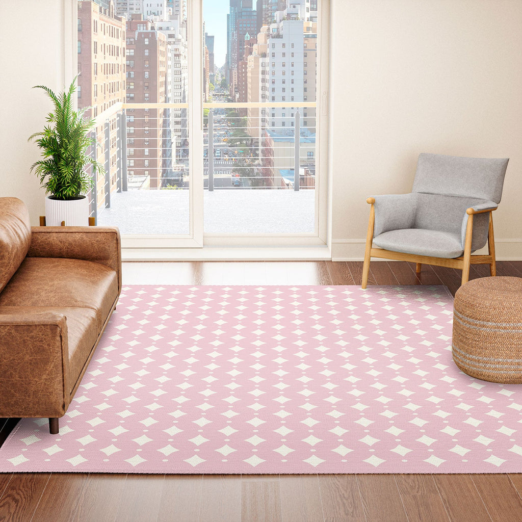 Colour Poems Vintage Jewels Blush Pink Area Rug